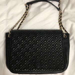 Tory Burch quilted black shoulder bag